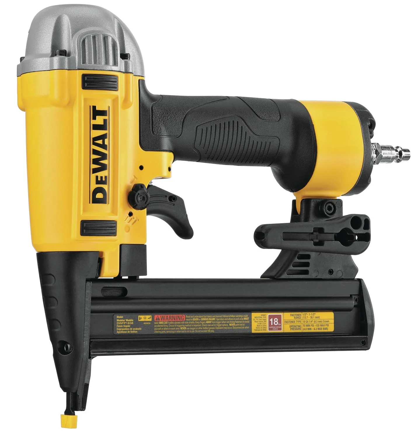 Open Box - DEWALT Pneumatic 18-Gauge 1/4 in. Crown Stapler