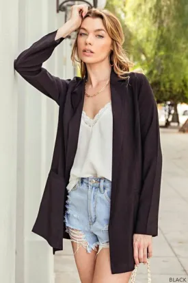 Open Front Long Sleeve Blazer