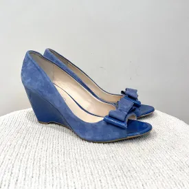 Open Toe Bow Wedge Heel