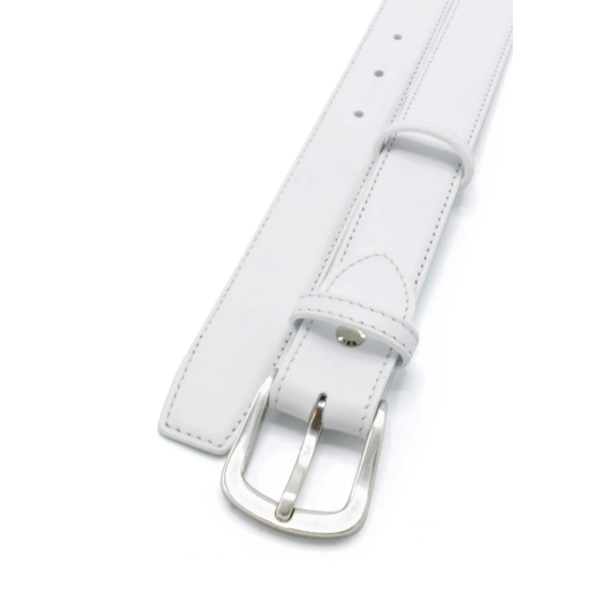 Optic White Narrow Classic Belt