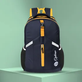 Optima Casual Backpack 28L, 2 Main Compartments, Bottle Pocket, Front Pocket, Padded Shoulder Strap(yellow)