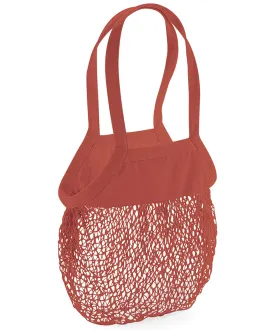 Orange Rust - Organic cotton mesh grocery bag