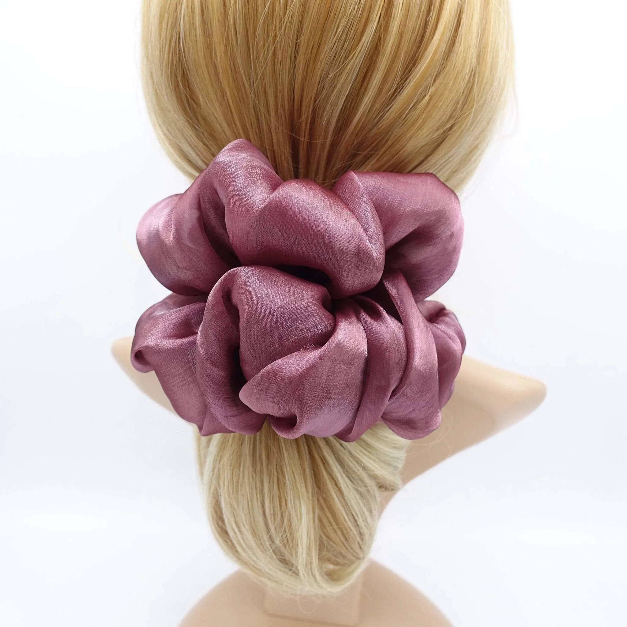 organza oversized  scrunchies big giant jumbo scrunchie clooud scrunchy women organdy hair elastic tie