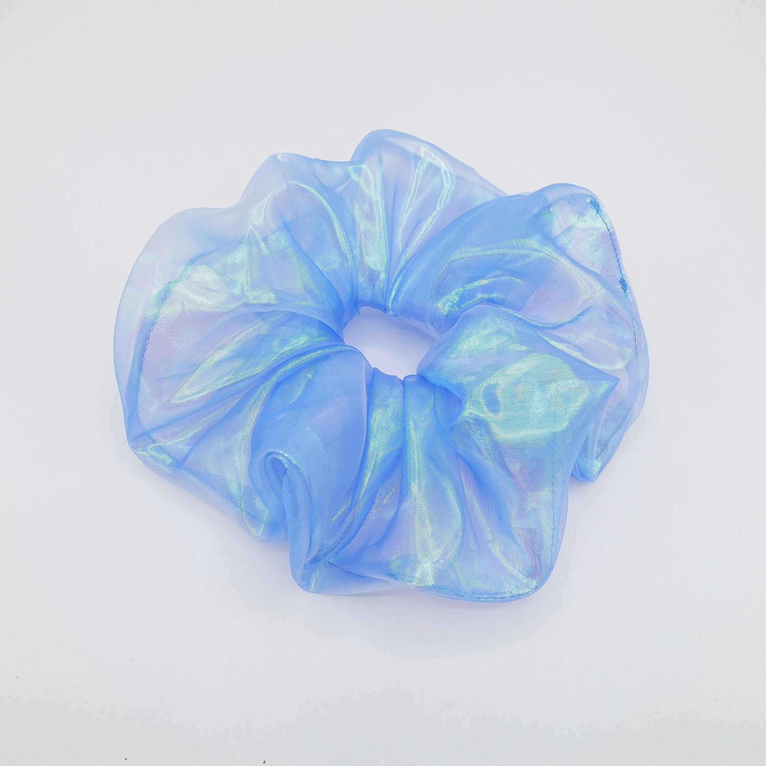 organza scrunchies, dragonfly oversized scrunchies iridescent fabric hair tie stylish hair accessory  for women