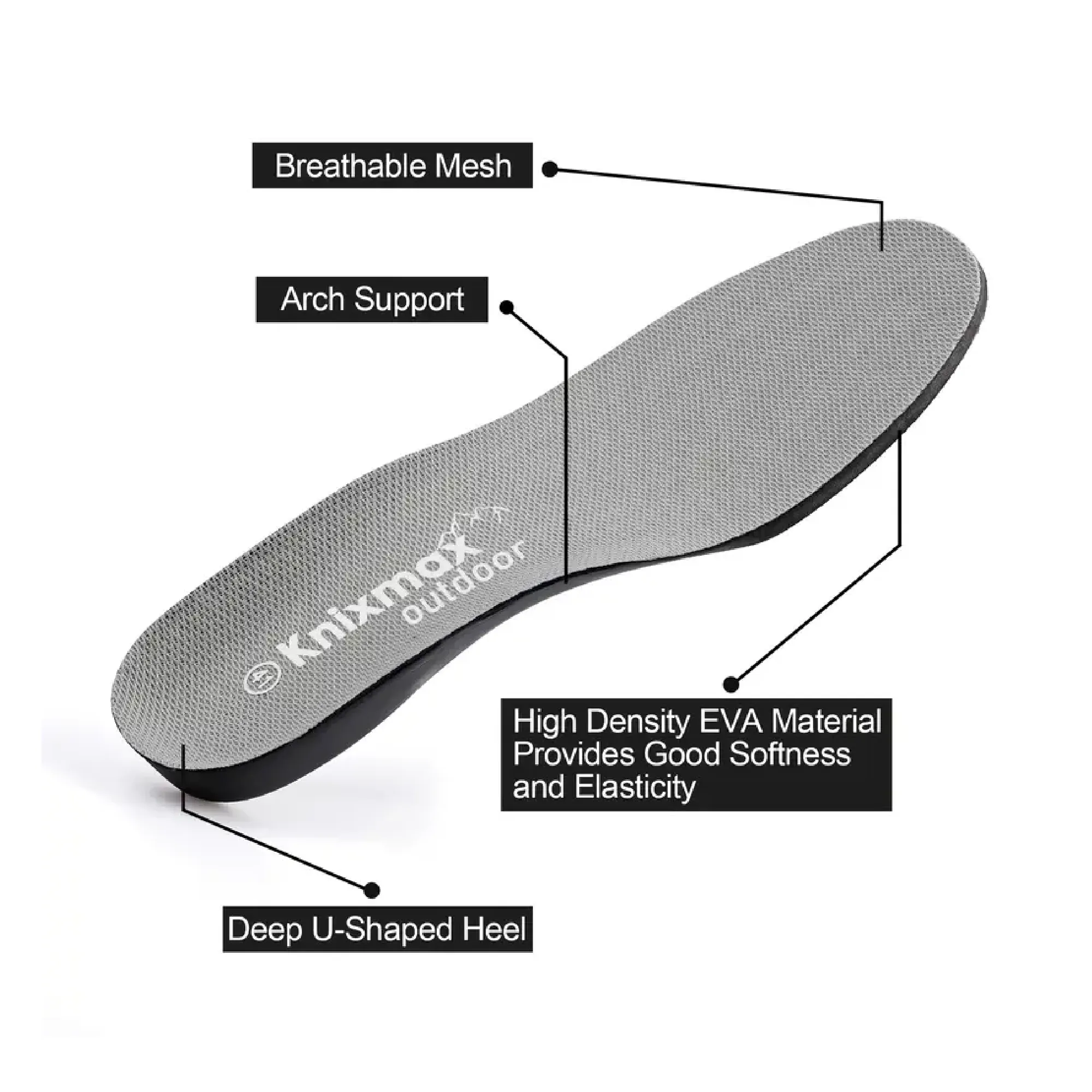 Orthopedic Comfortable Outdoor Insoles For Hiking Walking And Running