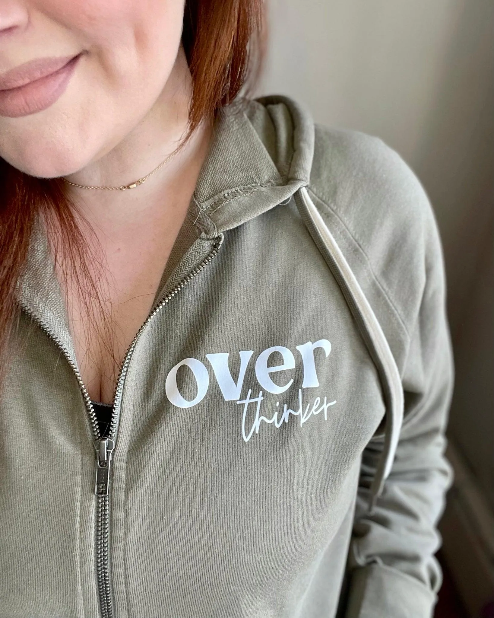 over thinker | zip up sweatshirt