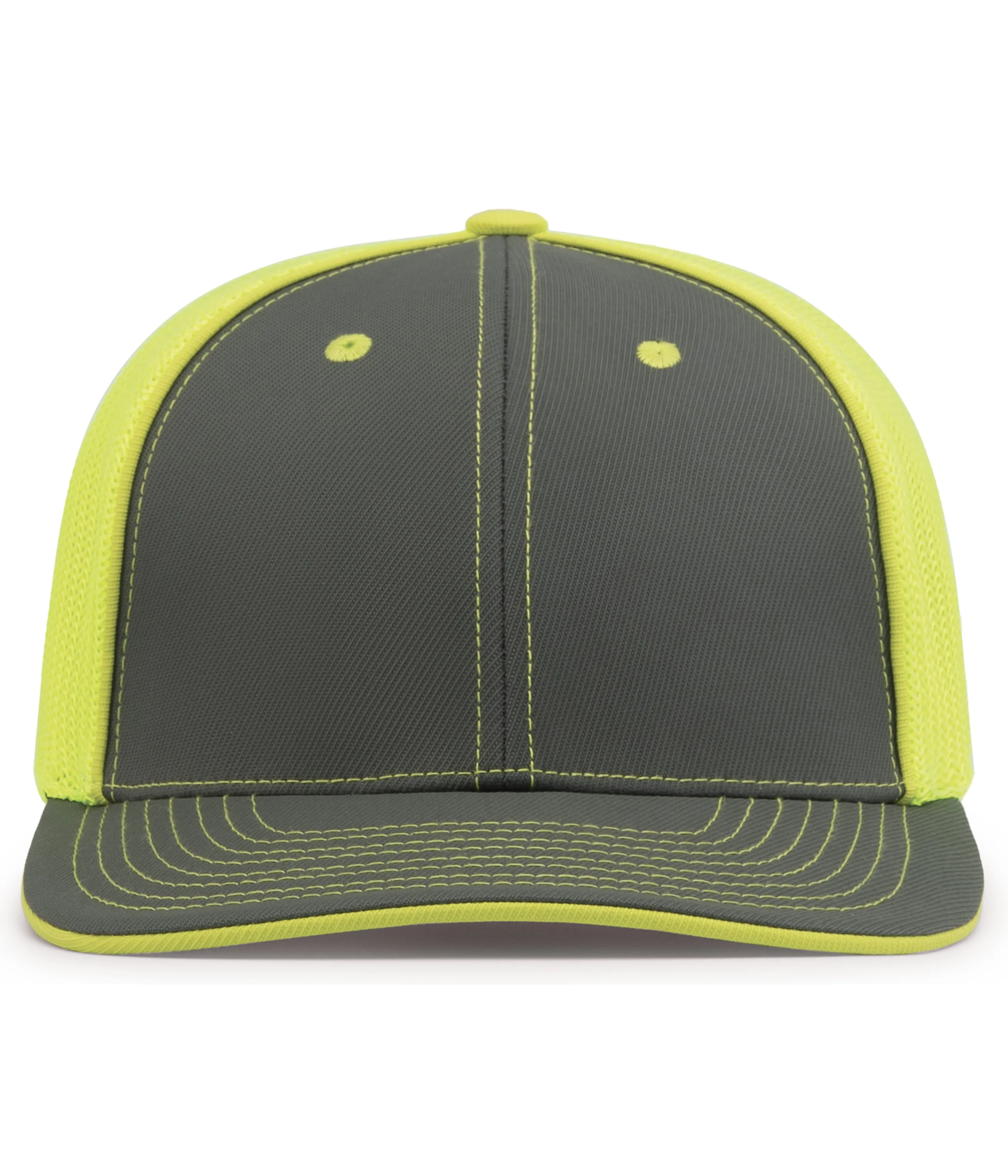 Pacific Headwear Trucker PacFlex Cap - Graphite/Neon Yellow/Graphite