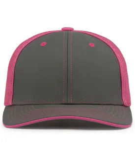 Pacific Headwear Trucker PacFlex Cap - Graphite/Pink/Graphite