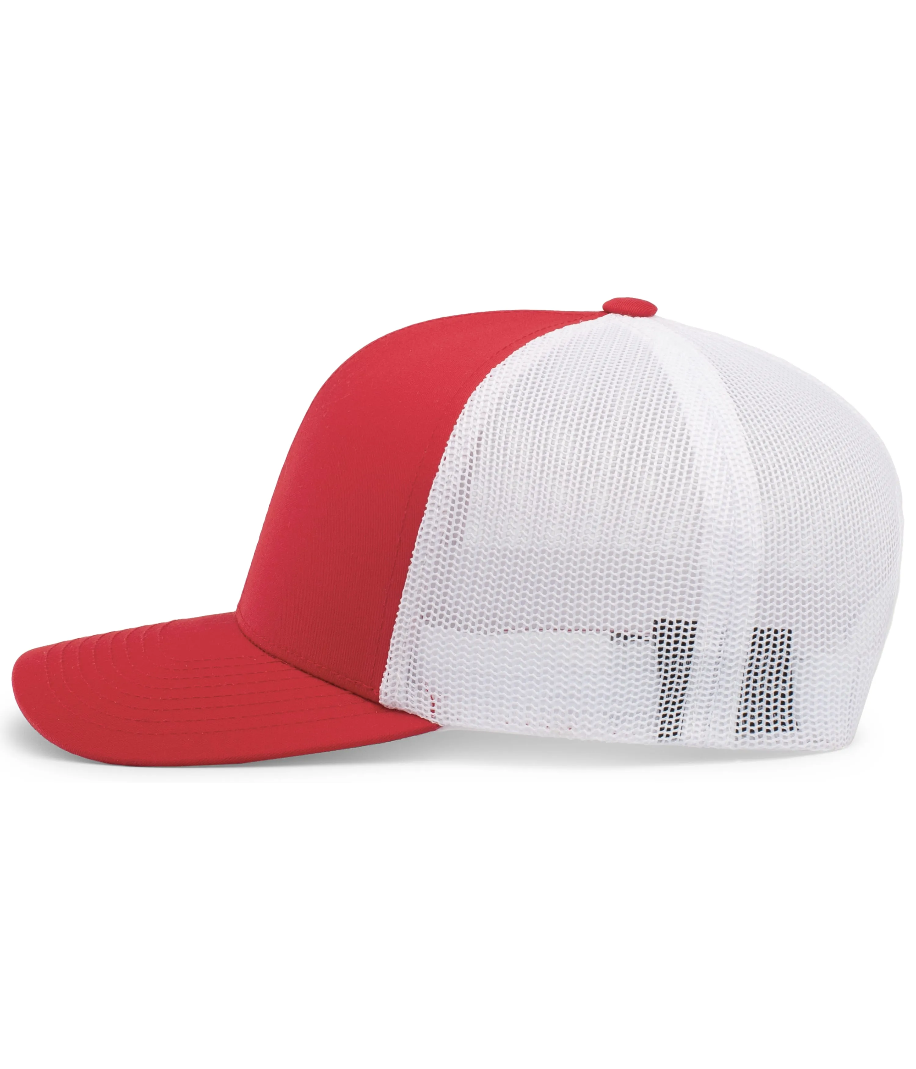 Pacific Headwear Trucker Snapback Cap - Red/White/Red