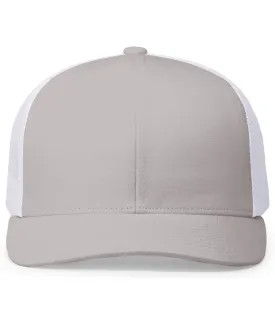 Pacific Headwear Trucker Snapback Cap - Silver/White/Silver