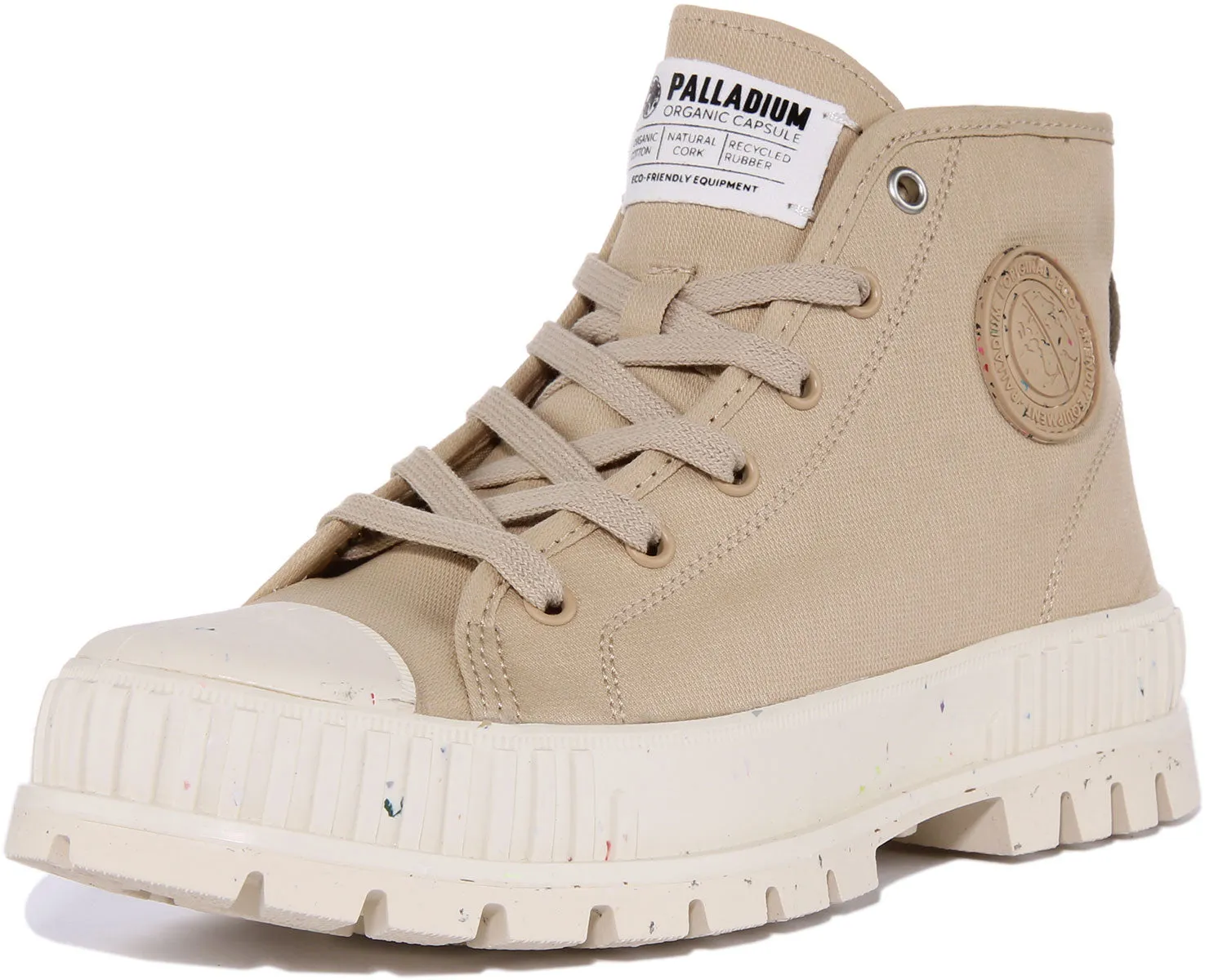 Palladium Pallashock Mid In Beige For Men