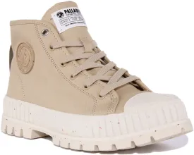 Palladium Pallashock Mid In Beige For Men