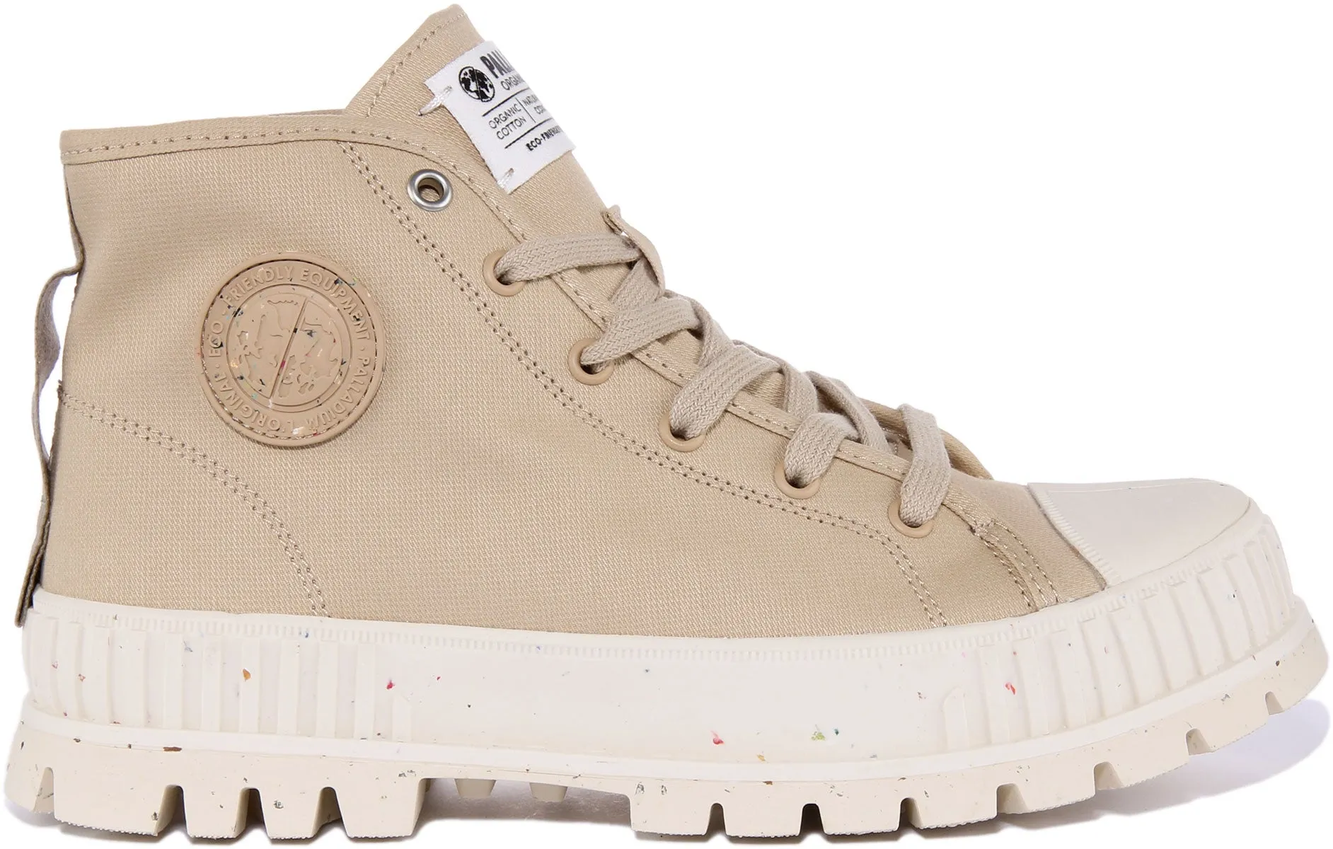 Palladium Pallashock Mid In Beige For Men