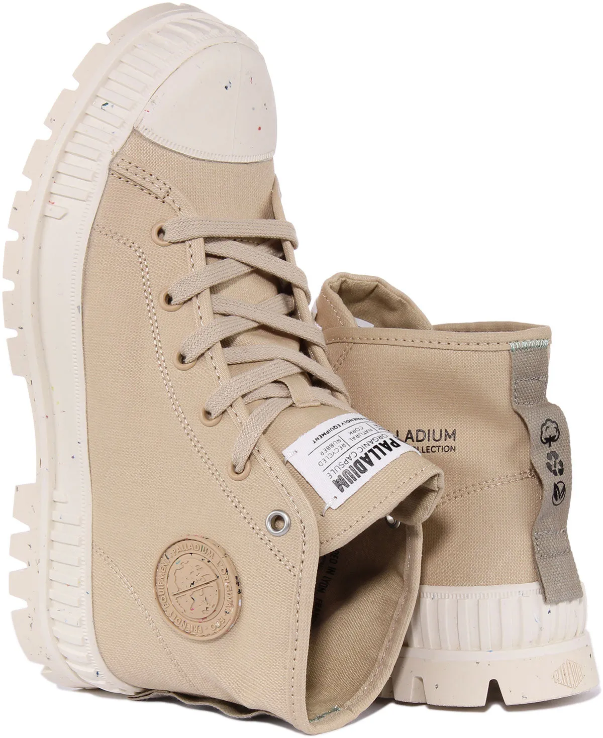 Palladium Pallashock Mid In Beige For Men