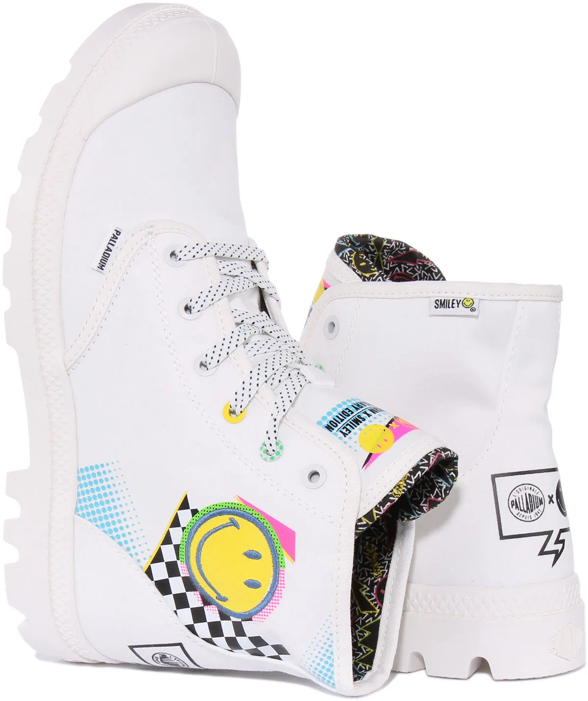 Palladium Pampa X Smile In White