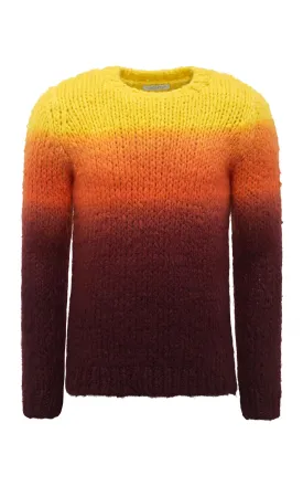 Pallas Knit Sweater in Dip Dye Sunrise Welfat Cashmere