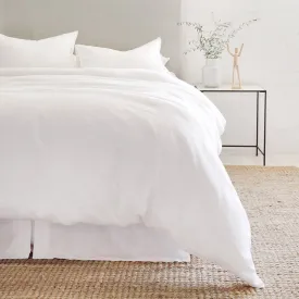 Parker White Linen Duvet Set