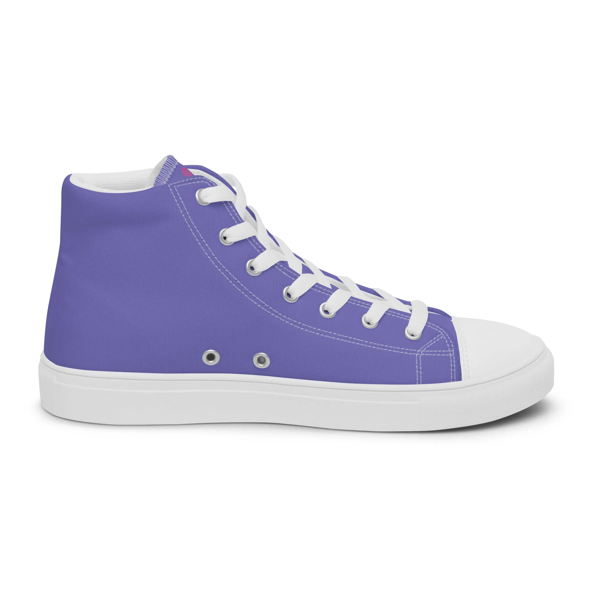 Pastel Purple Men's Sneakers, Modern Minimalist Designer Men's High Top Tennis Shoes  (US Size: 5-13)