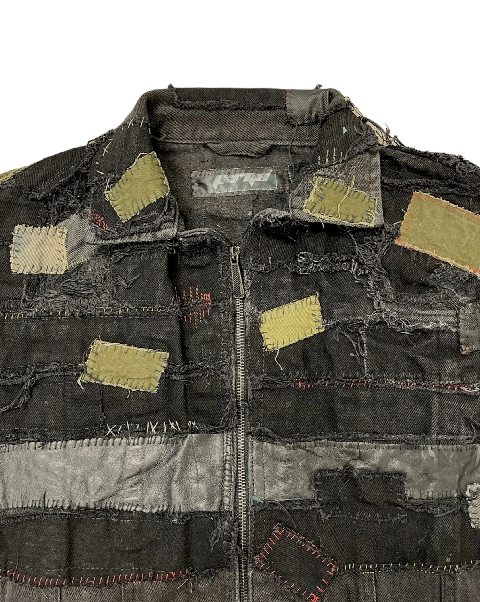 Patchwork Overload Denim Jacket- M