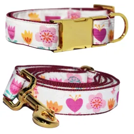 Pattefrenz Cupcake Gold Collar & Leash Set (Medium)