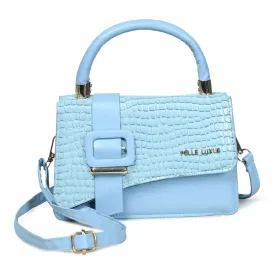 Pelle Luxure Women's PU Small Sling Bag – Available in Blue, White, Green, and Black