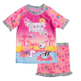 Peppa Pig Party Girls Swimming Top and Shorts