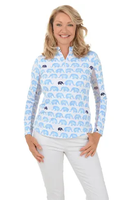 Periwinkle Velma Elephant UPF50  Sun Shirt