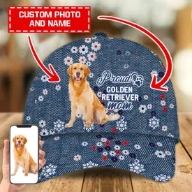 Personalized Cap With Your Pet Photo, Proud Mom Baseball Cap Hat With Dog Face, Gift For Pet Lover