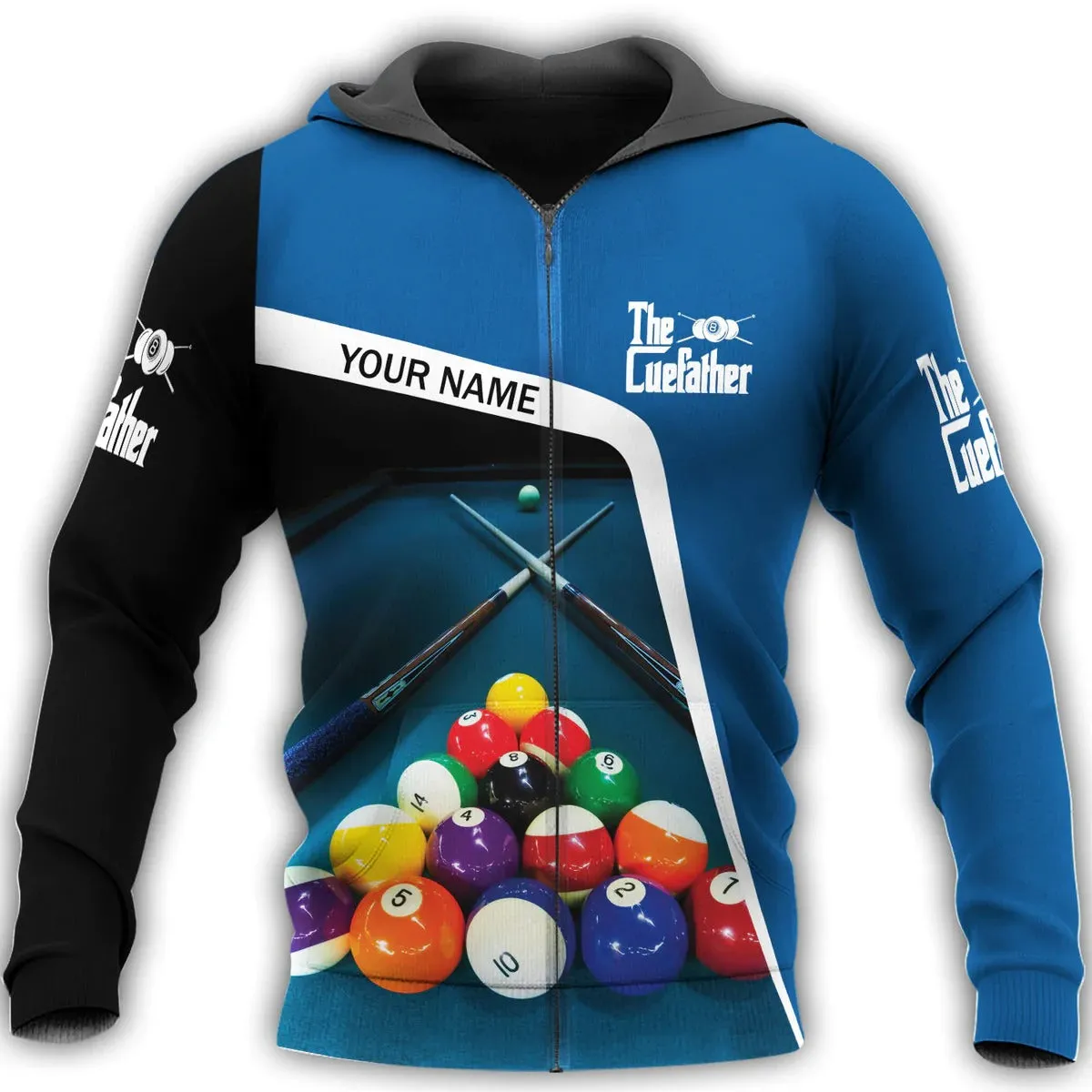 Personalized Sublimation Billiard Art on Hoodie, Billiard Tshirt Men Women, Billiard Lover Gift, Billiard Club Uniform