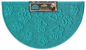 Pet Bowl Dining Mat Green Semicircle