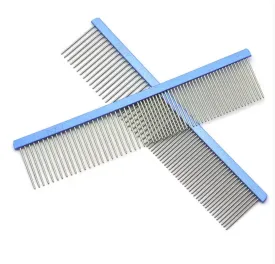 Pet Steel Grooming Comb with Stainless Steel Teeth for Removing Tangles and Knots for Dogs & Cats