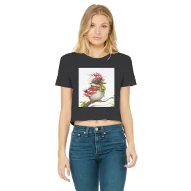 Pete the Sweet Little Bird Classic Women's Cropped Raw Edge T-Shirt