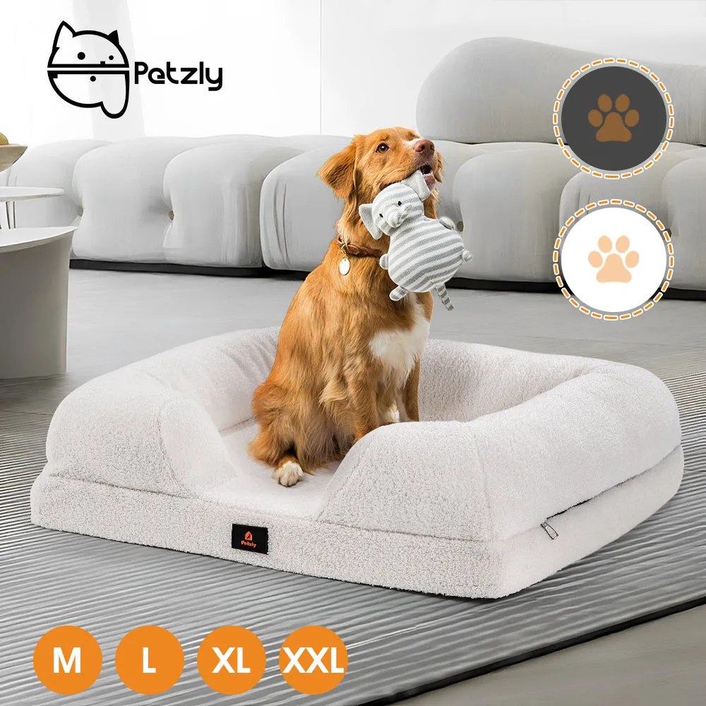 Petzly Memory Foam Dog Bed Pet Sofa Calming Bed Washable Removable