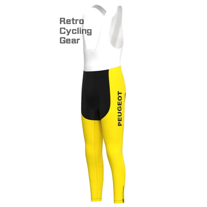 Peugeot Yellow 2 Retro Long Sleeve Cycling Kit