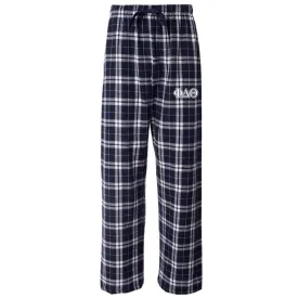 Phi Delt Navy Plaid Flannel Pants