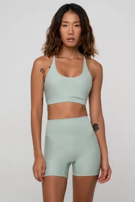 Pia Racerback Sports Bra | Recycled Polyester | Celadon