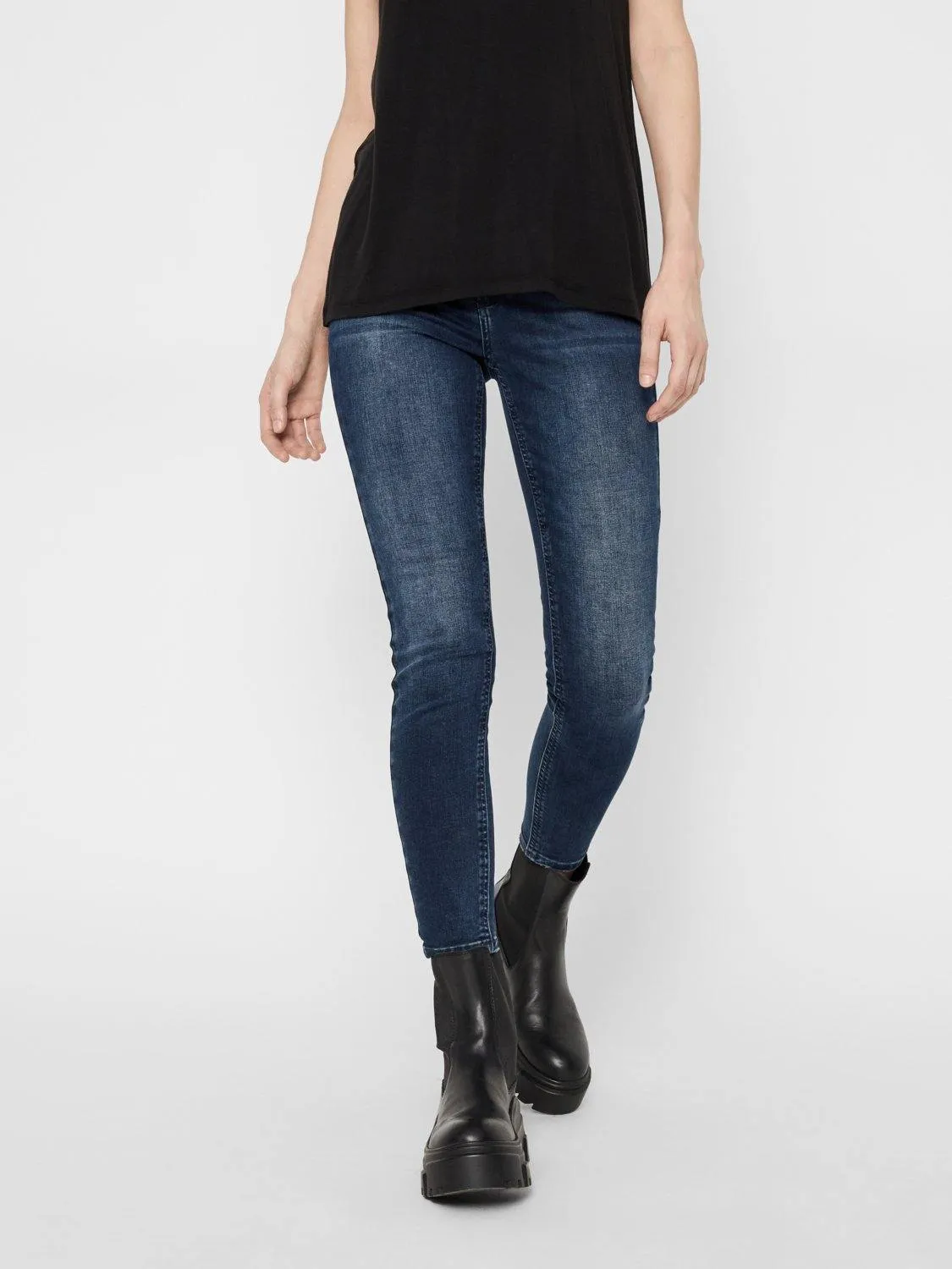 Pieces Delly - Skinny jeans mid waist