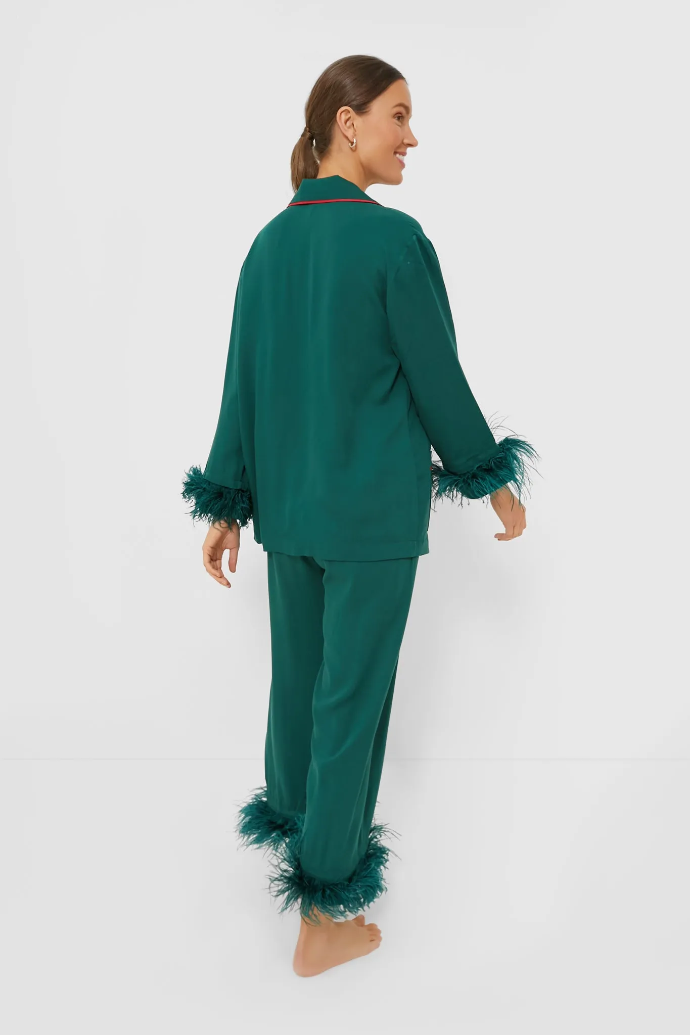 Pine Green Party Pajama Set