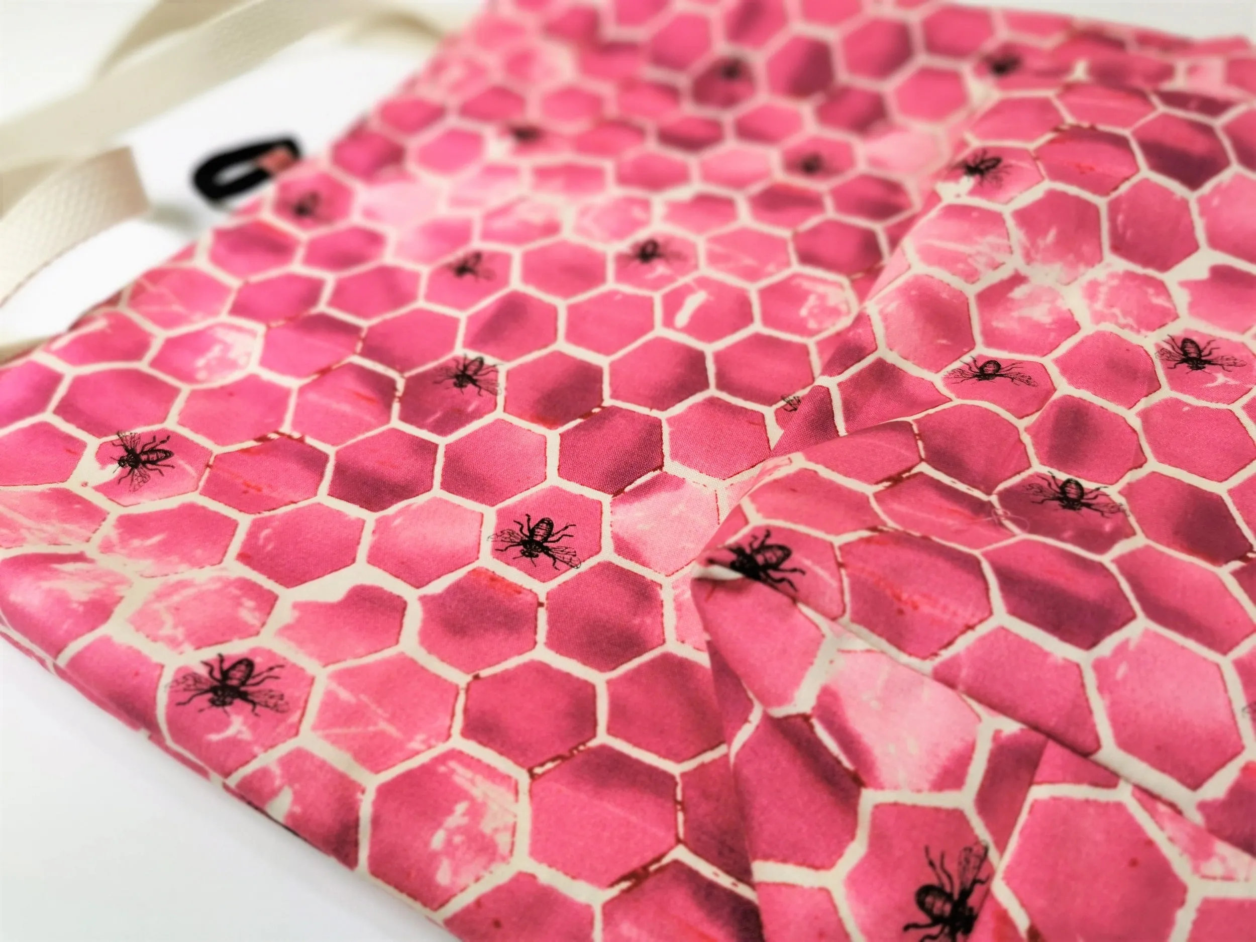 Pink Bee Tote Bag