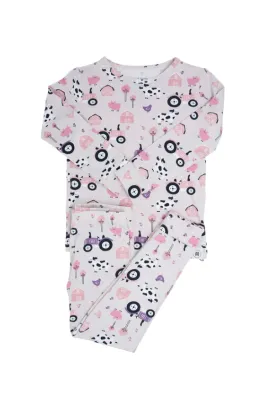 Pink Farm Bamboo Pajama Set