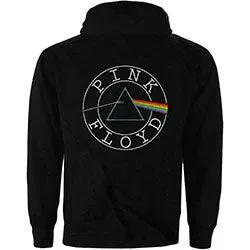 Pink Floyd Ladies Zipped Hoodie: Circle Logo (Back Print)