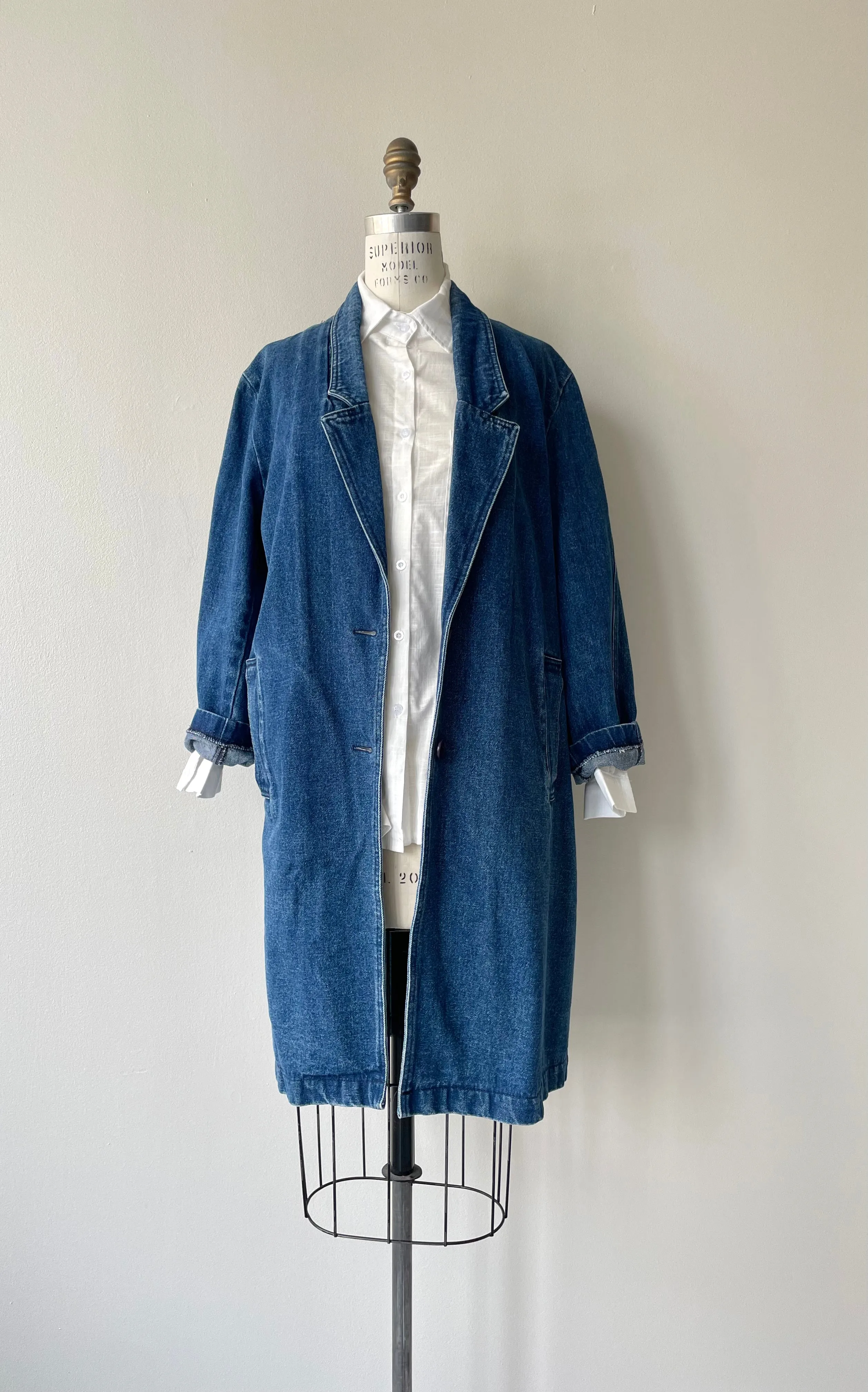 Plaza Denim Overcoat | 1980s