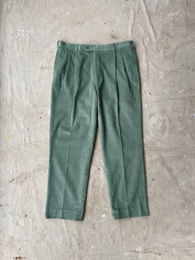 PLEATED CORDUROY PANTS—MINT [38X31]