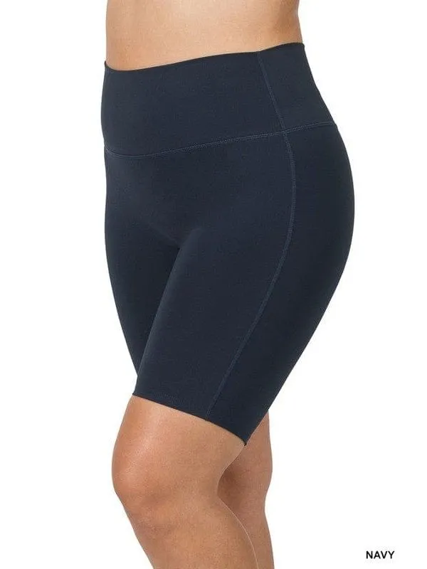 PLUS ATHLETIC HIGH RISE BIKER SHORTS