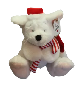 Plush Peppermint Mouse with Red Santa Hat/Red Scarf with Candy Cane 12"