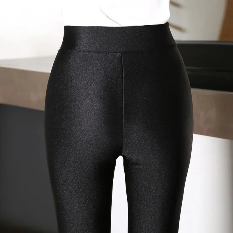 Plush Winter Warm Leggings New High Thicken Ladies Outdoor Black High-waisted Glossy Pants Skinny Pants for Women Legging