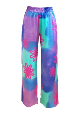 Pool Wide Leg Silk Pajama Pants