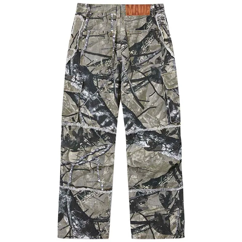 PopFlying Camouflage Cargo Pants Multi Pockets