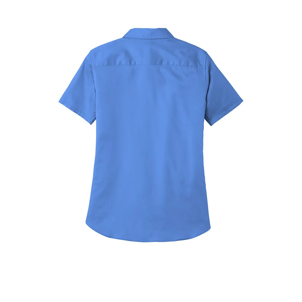 Port Authority® Women's Short Sleeve SuperPro React ™ Twill Shirt - Ultramarine Blue