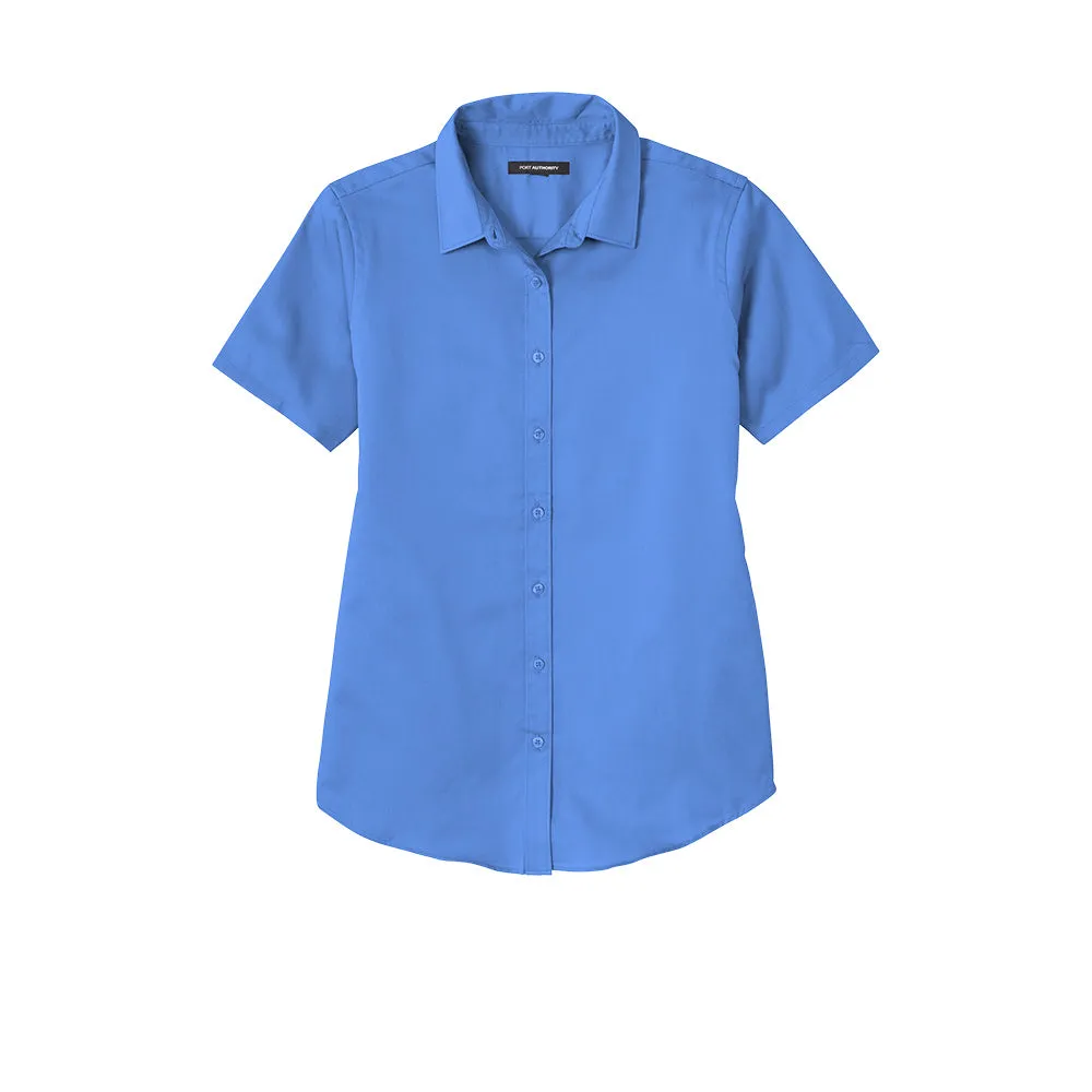 Port Authority® Women's Short Sleeve SuperPro React ™ Twill Shirt - Ultramarine Blue